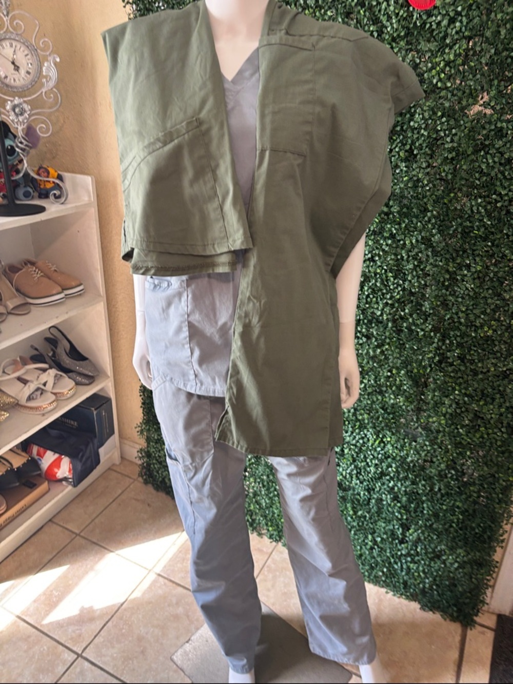 Cherokee Olive Green Scrub Top & Jogger Pants